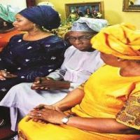 Photos: Obasanjo, Tinubu pay condolence visit to the Awolowos